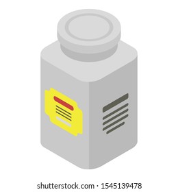 Salt jar icon. Isometric of salt jar vector icon for web design isolated on white background