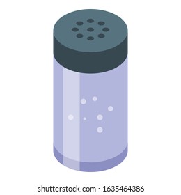 Salt jar icon. Isometric of salt jar vector icon for web design isolated on white background