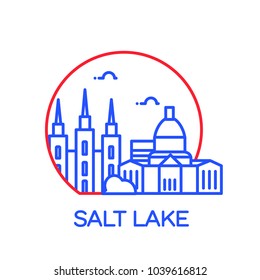 Salt Lake City icon. Vector illustration