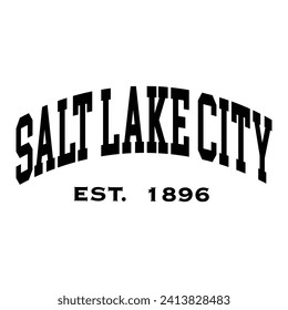 Salt Lake City typography design for tshirt hoodie baseball cap jacket and other uses vector