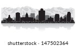 Salt Lake city USA skyline silhouette vector illustration