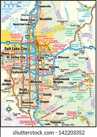 Salt Lake City, Utah Area Map