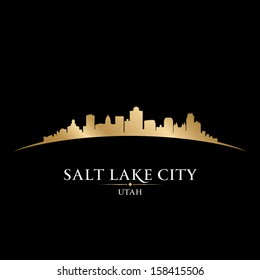 Salt Lake City Utah Skyline Silhouette. Vector Illustration