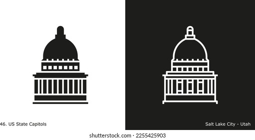 Salt Lake City – Utah State Capitol Icon
