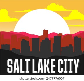 salt lake city utah united states with natural background