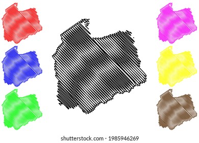Salt Lake County, State of Utah (U.S. county, United States of America) map vector illustration, scribble sketch Salt Lake map