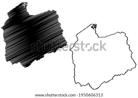 Salt Lake County, State of Utah (U.S. county, United States of America) map vector illustration, scribble sketch Salt Lake map