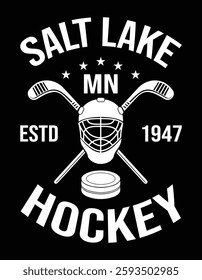 Salt Lake Minnesota Ice Hockey Sticks Vintage Gift