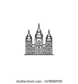 Salt Lake Temple icon. LDS Church.
