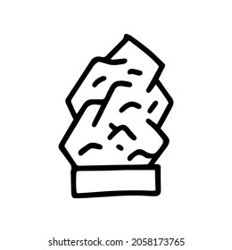 salt lamp line vector doodle simple icon