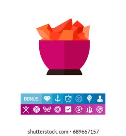 Salt lamp vector icon