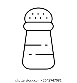 Salt Line Editable Stroke Icon. Fast-food And Drinks Themes Vector Illustration
