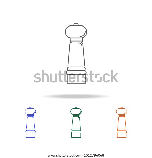 Salt Maid Icon Element Kitchen Accessories Stock Vector
