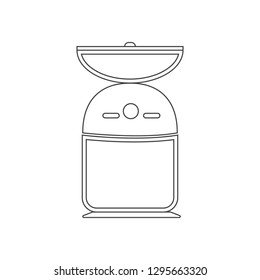 salt mill outline flat icon vector design illustration.