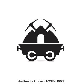 Salt mine wagon with pickaxe