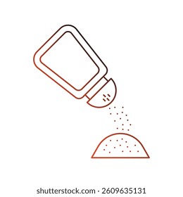 salt and paper icon with white background vector stock illustration