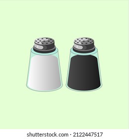 Ilustración de sal y papel. Un simple diseño de vector plano