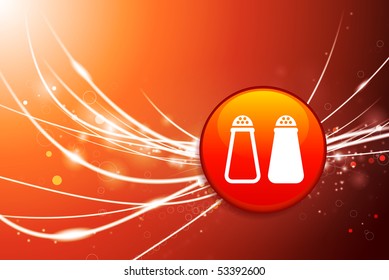 Salz- und Pfefferknopf auf rotem abstraktem hellen Hintergrund - Originalillustration