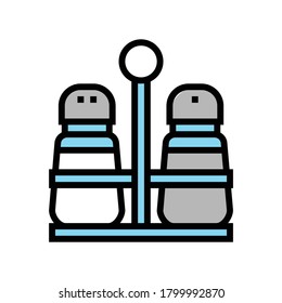 salt and pepper container set color icon vector. salt and pepper container set sign. isolated symbol illustration