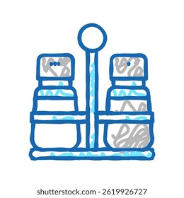 salt and pepper container set doodle icon sketch vector. salt and pepper container set sign. isolated symbol illustration