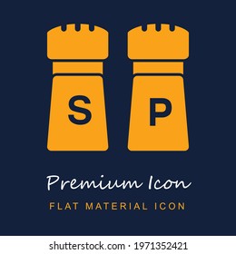 Salt And Pepper Containers For Dining Room premium material ui ux isolated vector icon in navy blue and orange colors