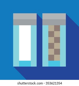 Salt and Pepper dynamic duo pixelated flat design icon