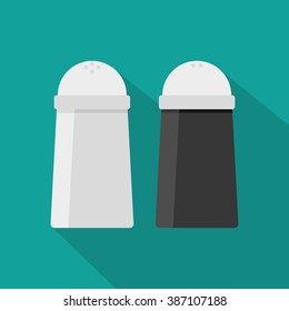 Salt and pepper flat icon