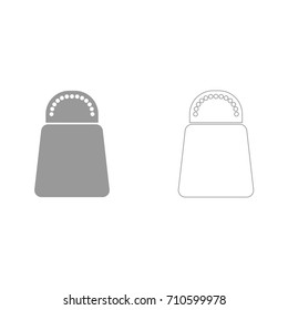 Salt and pepper grey set icon .