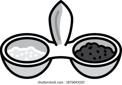 Icono del soporte de sal y pimienta
