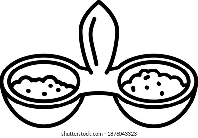 Salt and pepper holder icon