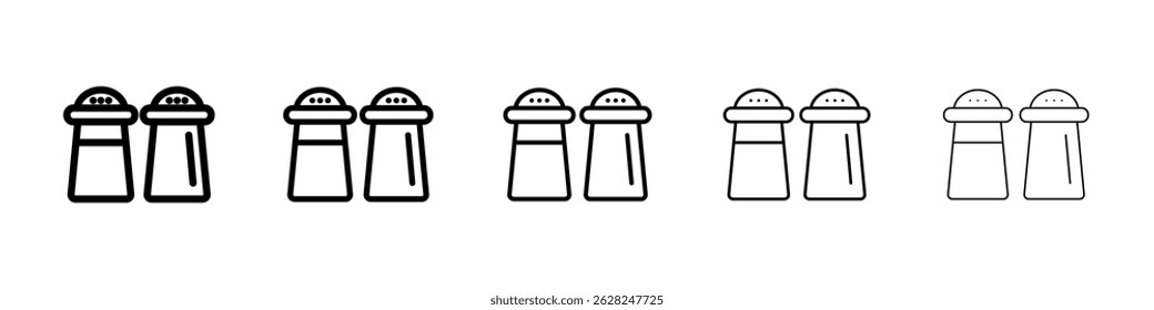 Salt pepper icon in black. Vector illustration for graphic design