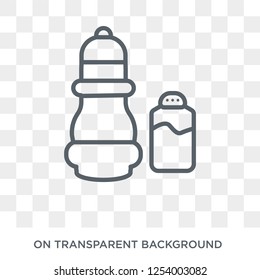 Salt and pepper icon. Salt and pepper design concept from Kitchen collection. Simple element vector illustration on transparent background.