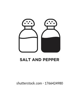 Diseño de íconos de sal y pimienta. ilustración vectorial