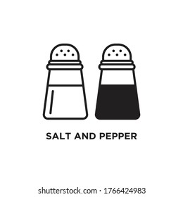 Diseño de íconos de sal y pimienta. ilustración vectorial