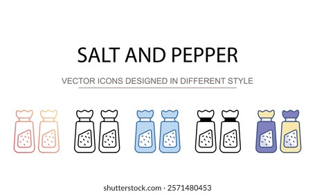 Salt And Pepper icon design with white background stock illustration