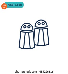 Salt pepper Icon Flat.
