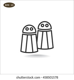 Salt pepper Icon Flat.