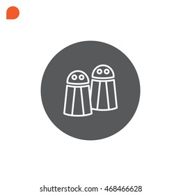 Salt pepper Icon Flat.