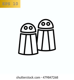 Salt pepper Icon Flat.