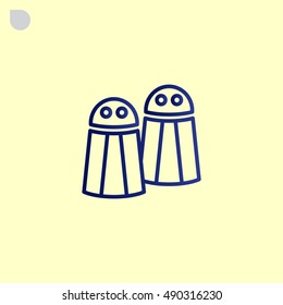 Salt pepper Icon Flat.