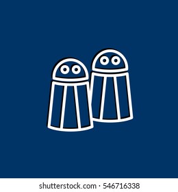Salt pepper Icon Flat.