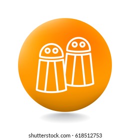 Salt pepper Icon Flat.