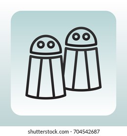 Salt pepper Icon Flat.