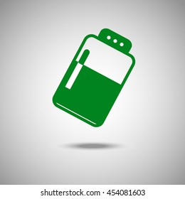Salt pepper icon. Flat style.Grey background. Vector illustration.