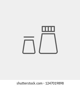 Salt and pepper icon isolated on background. Seasonings symbol modern, simple, vector, icon for website design, mobile app, ui. Vector Illustration