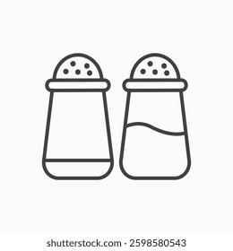 Salt pepper icon isolated on white background