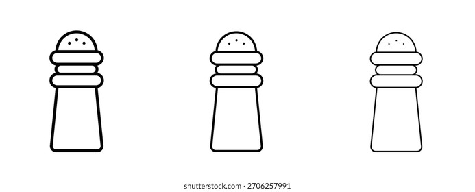 Salt pepper icon linear style sign for mobile concept and web design.