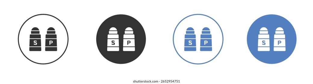 Ícone de pimenta de sal logotipo desenhos gráficos