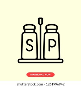 Salt pepper icon modern vector style