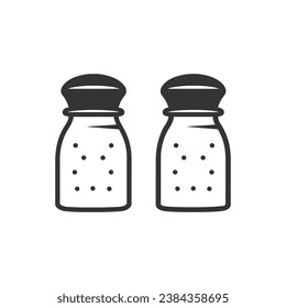 Salt and Pepper Icon on White Background - Simple Vector Illustration